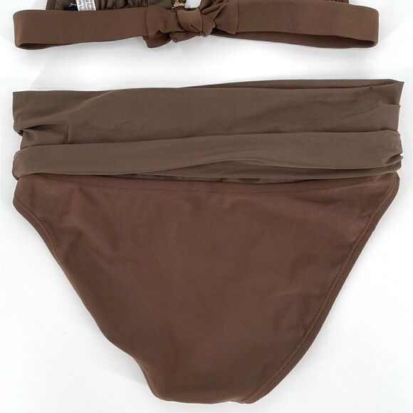 ViX by Paula Hermanny Beaded Embroidered Triangle High Waisted Bikini Set Small - Picture 6 of 8